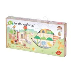 Holzwürfel Im Garden Blocks Tender Leaf Toys Mit Gemalten Bildern 24 Teile Ab 18 Monaten -Tender Leaf tl8453 e tender leaf garden blocks