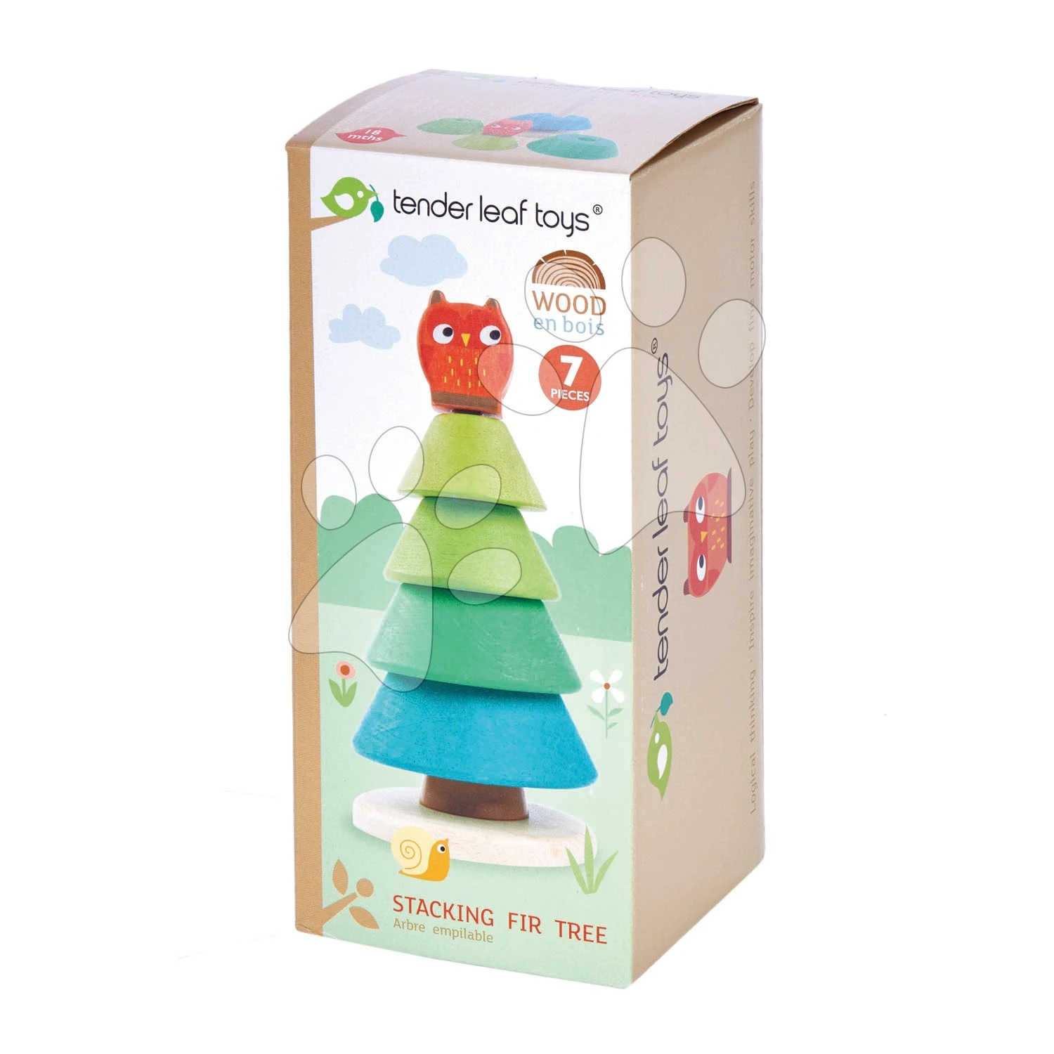 Hölzerner Klappbaum Mit Eule, Stacking Fir Tree Tender Leaf Toys Mit 4 Ringen Ab 18 Monaten 5 Hölzerner Klappbaum Mit Eule, Stacking Fir Tree Tender Leaf Toys Mit 4 Ringen Ab 18 Monaten – Bild 5