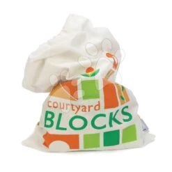 Holzwürfel Auf Dem Land Courtyard Blocks Tender Leaf Toys Mit Gemalten Bildern 34 Teile In Einer Tasche Ab 18 Monaten