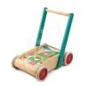 Lauflernhilfe Aus Holz Mit Würfeln Baby Block Walker Tender Leaf Toys Wagen Mit Gemalten Bildern 29 Würfel Ab 18 Monaten
