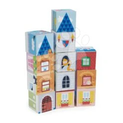 Holzwürfel Leben Im Haus Dream House Blocks Tender Leaf Toys Mit Detailreichen Gemalten Bildern 12 Teile Ab 18 Monaten