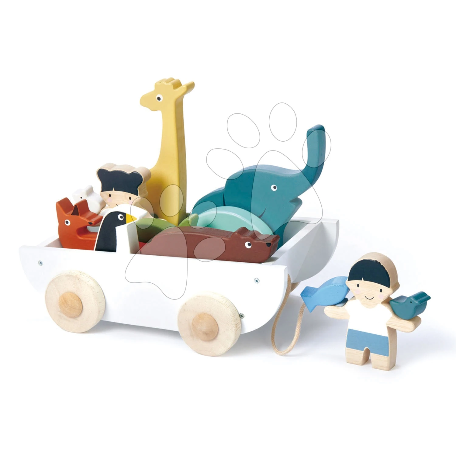 Junge Und Mädchen Aus Holz Mit Tieren The Friend Ship Tender Leaf Toys Auf Dem Wagen, 12 Teile 2 Junge Und Mädchen Aus Holz Mit Tieren The Friend Ship Tender Leaf Toys Auf Dem Wagen, 12 Teile – Bild 2