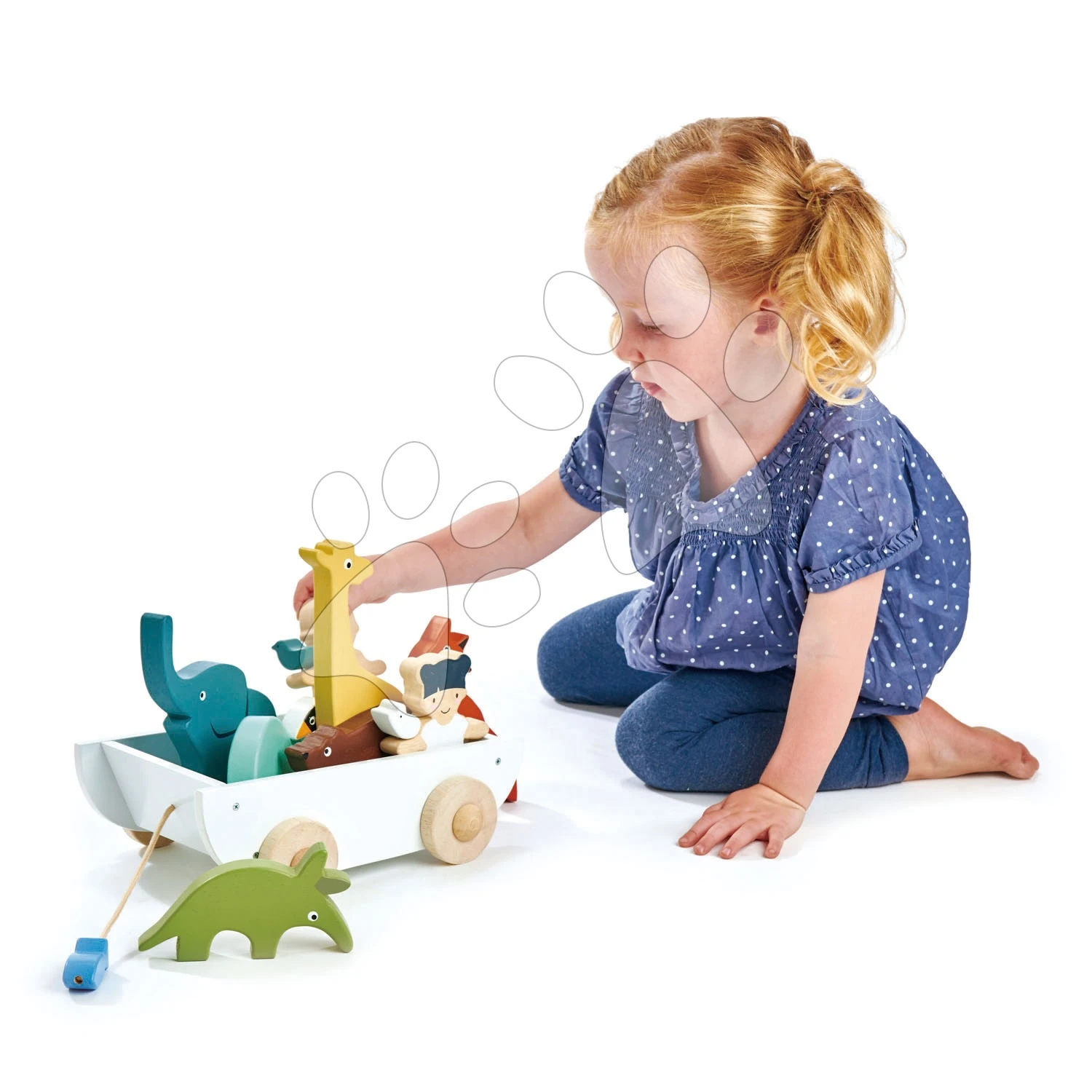 Junge Und Mädchen Aus Holz Mit Tieren The Friend Ship Tender Leaf Toys Auf Dem Wagen, 12 Teile 3 Junge Und Mädchen Aus Holz Mit Tieren The Friend Ship Tender Leaf Toys Auf Dem Wagen, 12 Teile – Bild 3