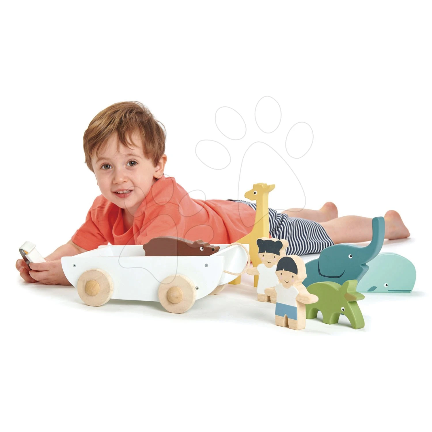 Junge Und Mädchen Aus Holz Mit Tieren The Friend Ship Tender Leaf Toys Auf Dem Wagen, 12 Teile 5 Junge Und Mädchen Aus Holz Mit Tieren The Friend Ship Tender Leaf Toys Auf Dem Wagen, 12 Teile – Bild 5