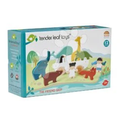 Junge Und Mädchen Aus Holz Mit Tieren The Friend Ship Tender Leaf Toys Auf Dem Wagen, 12 Teile 27 Junge Und Mädchen Aus Holz Mit Tieren The Friend Ship Tender Leaf Toys Auf Dem Wagen, 12 Teile -Tender Leaf tl8469 j tender leaf the friend ship