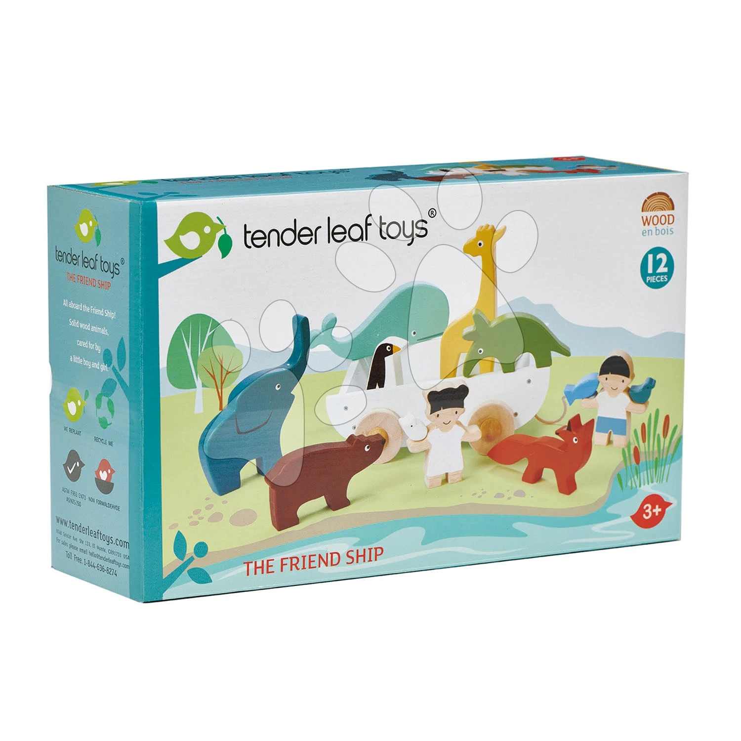 Junge Und Mädchen Aus Holz Mit Tieren The Friend Ship Tender Leaf Toys Auf Dem Wagen, 12 Teile 13 Junge Und Mädchen Aus Holz Mit Tieren The Friend Ship Tender Leaf Toys Auf Dem Wagen, 12 Teile – Bild 13
