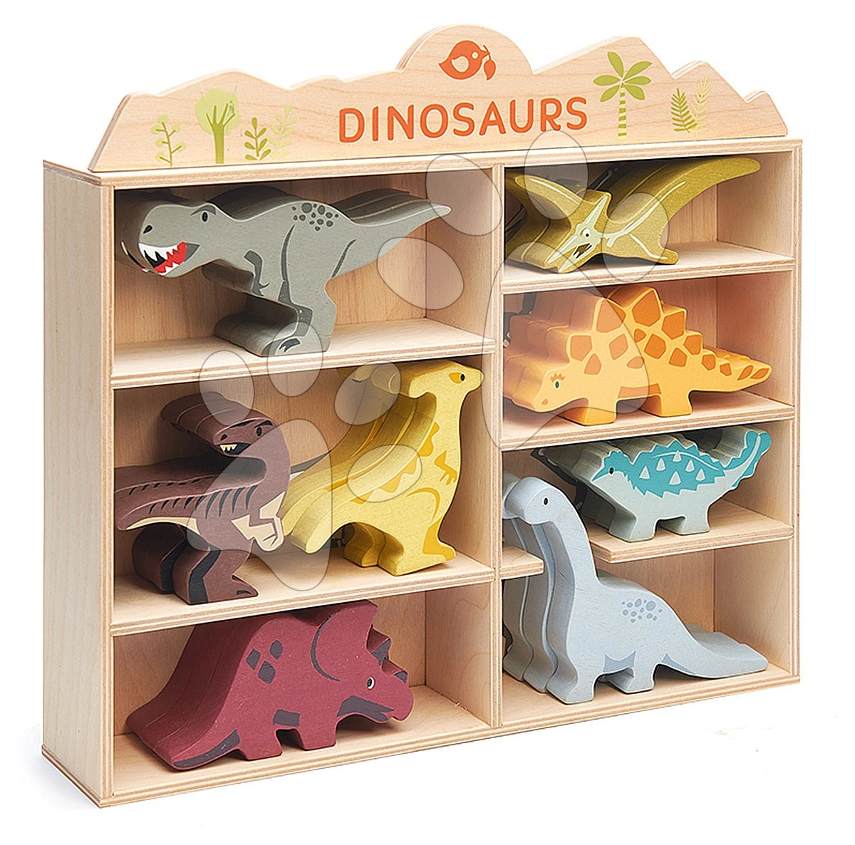 Prähistorische Tiere Aus Holz Auf Einem Regal 24 Stück Dinosaurs Set Tender Leaf Toys 2 Prähistorische Tiere Aus Holz Auf Einem Regal 24 Stück Dinosaurs Set Tender Leaf Toys – Bild 2