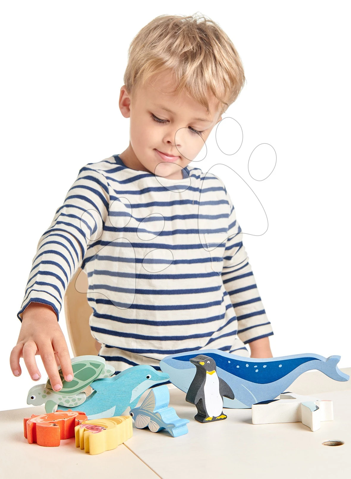 Meerestiere Aus Holz Im Regal 10-teiliges Küstenset Tender Leaf Toys 2 Meerestiere Aus Holz Im Regal 10-teiliges Küstenset Tender Leaf Toys – Bild 2