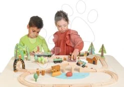 Holz-Eisenbahn Im Kiefernwald Wild Pines Train Set Tender Leaf Toys Mit Zug Und Autos Tiere Mit Der Natur