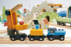 Berg-Holz-Eisenbahn Mountain View Train Set Tender Leaf Toys Reise Um Die Welt Durch Städte Und Berge 58 Teile Und Zubehör -Tender Leaf tl8703 f tender leaf vlackodraha