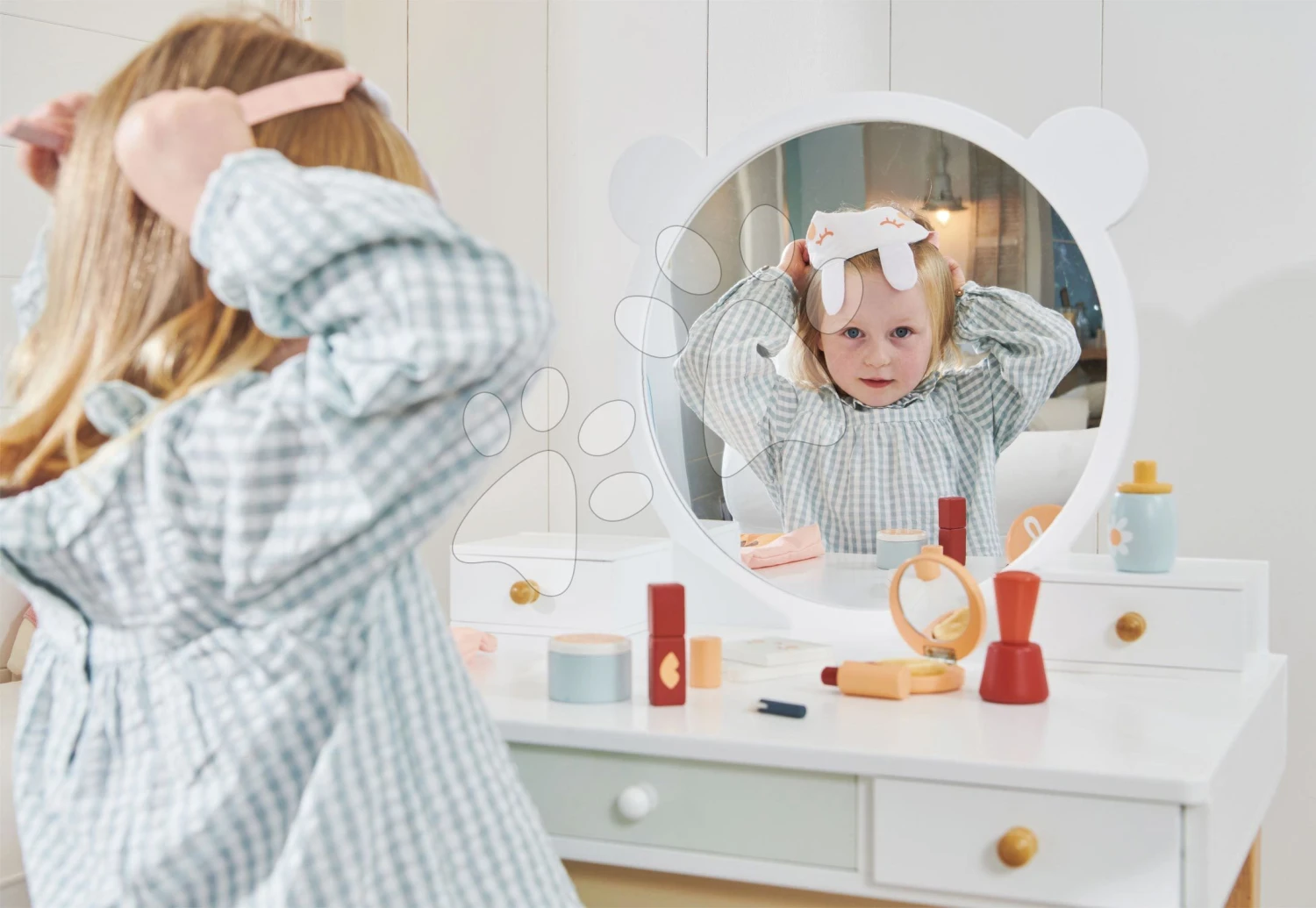 Kosmetiktisch Aus Holz Mit Stuhl Forest Dressing Table Tender Leaf Toys; Spiegel Und 5 Schubladen TL8821 2 Kosmetiktisch Aus Holz Mit Stuhl Forest Dressing Table Tender Leaf Toys; Spiegel Und 5 Schubladen TL8821 – Bild 2