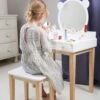 Kosmetiktisch Aus Holz Mit Stuhl Forest Dressing Table Tender Leaf Toys; Spiegel Und 5 Schubladen TL8821