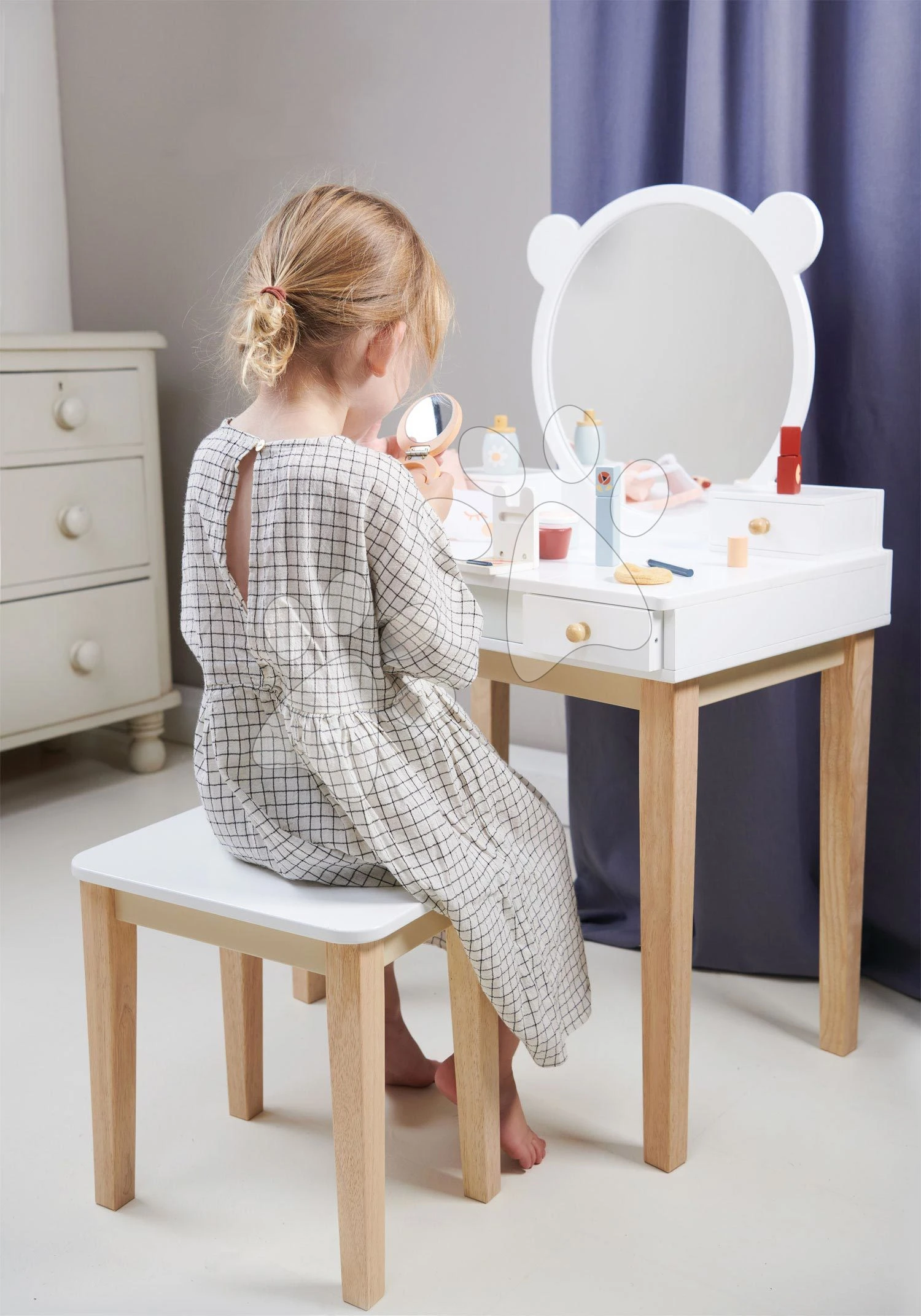 Kosmetiktisch Aus Holz Mit Stuhl Forest Dressing Table Tender Leaf Toys; Spiegel Und 5 Schubladen TL8821 1 Kosmetiktisch Aus Holz Mit Stuhl Forest Dressing Table Tender Leaf Toys; Spiegel Und 5 Schubladen TL8821