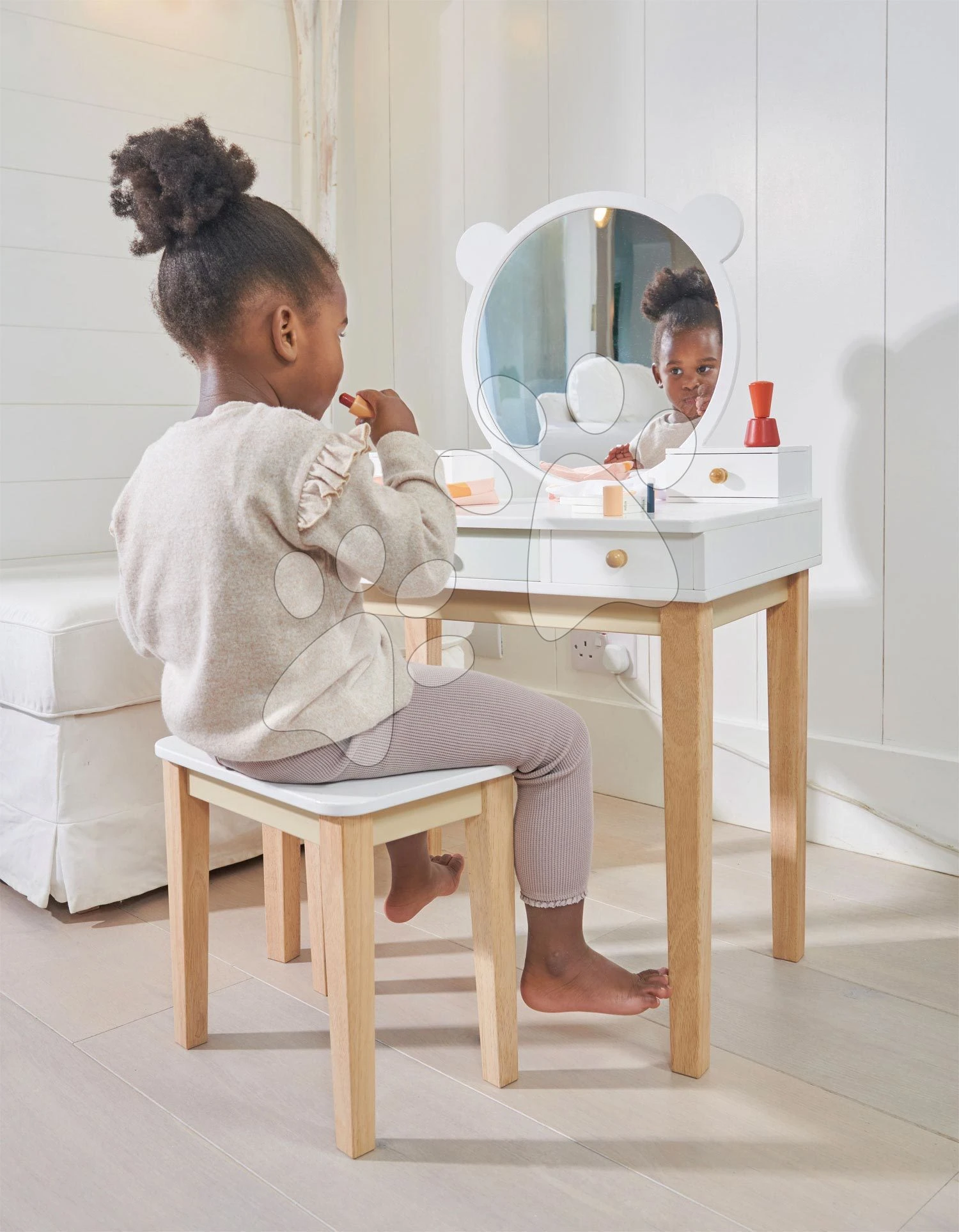 Kosmetiktisch Aus Holz Mit Stuhl Forest Dressing Table Tender Leaf Toys; Spiegel Und 5 Schubladen TL8821 6 Kosmetiktisch Aus Holz Mit Stuhl Forest Dressing Table Tender Leaf Toys; Spiegel Und 5 Schubladen TL8821 – Bild 6