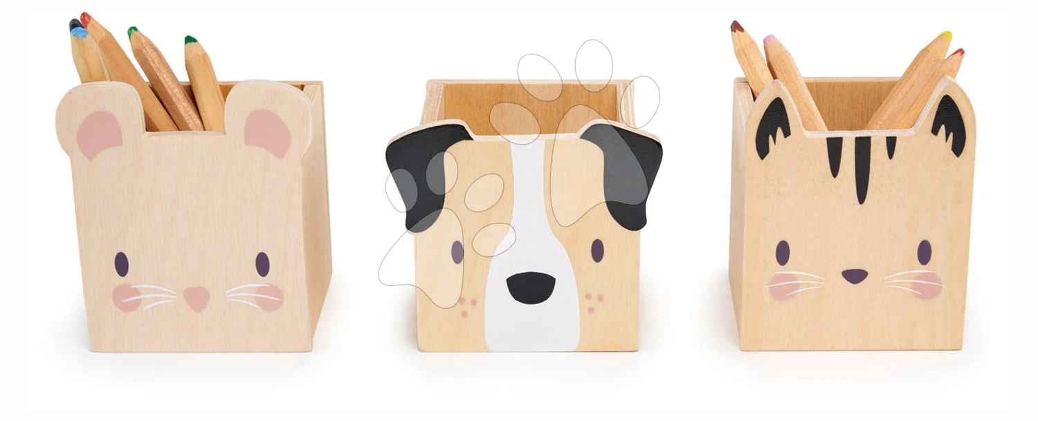 Stifthalter Aus Holz, Tiere Pet Pencil Holders Tender Leaf Toys Ein Kätzchen, Ein Welpe Und Eine Maus Ab 3 Jahren 2 Stifthalter Aus Holz, Tiere Pet Pencil Holders Tender Leaf Toys Ein Kätzchen, Ein Welpe Und Eine Maus Ab 3 Jahren – Bild 2